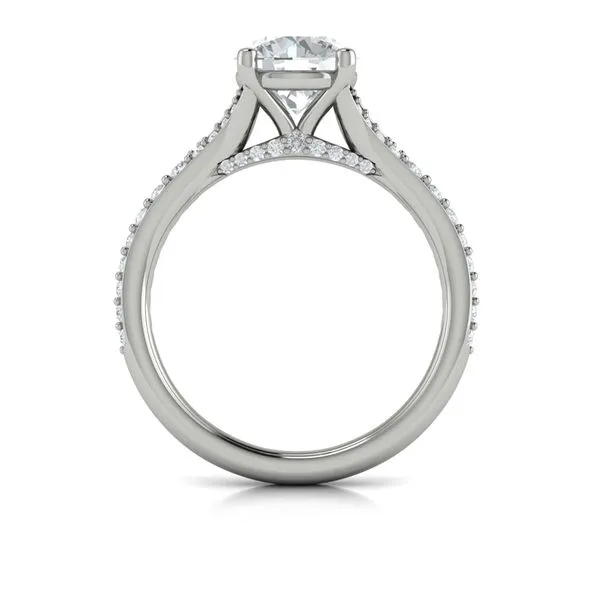 Charming Cathedral Split Shank Engagement Ring Image 3 James & Williams Jewelers Berwyn, IL