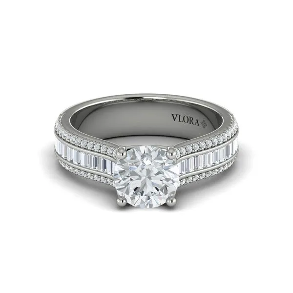 Opulent Cathedral Round Diamond Engagement Ring Image 2 James & Williams Jewelers Berwyn, IL