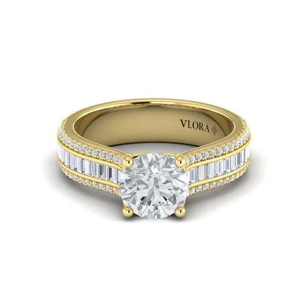 Opulent Cathedral Round Diamond Engagement Ring Image 2 James & Williams Jewelers Berwyn, IL