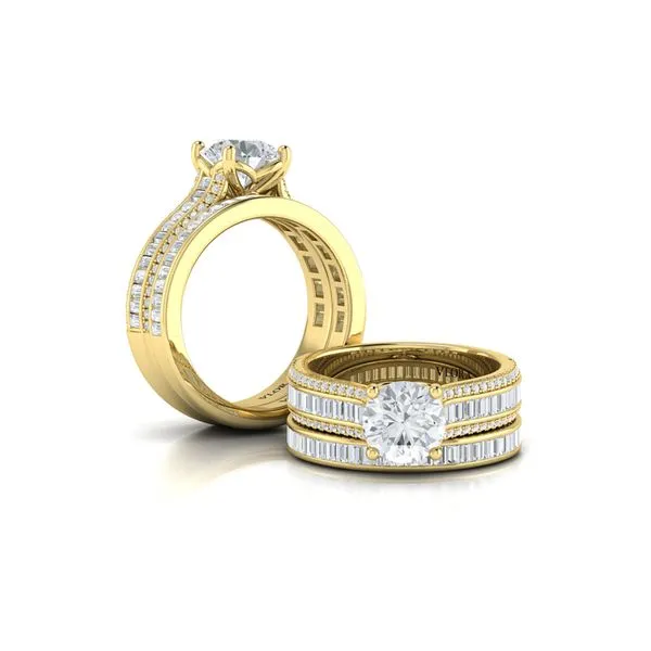 Opulent Cathedral Round Diamond Engagement Ring Image 4 James & Williams Jewelers Berwyn, IL