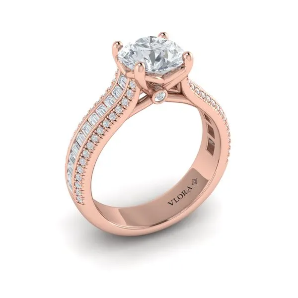 Opulent Cathedral Round Diamond Engagement Ring James & Williams Jewelers Berwyn, IL