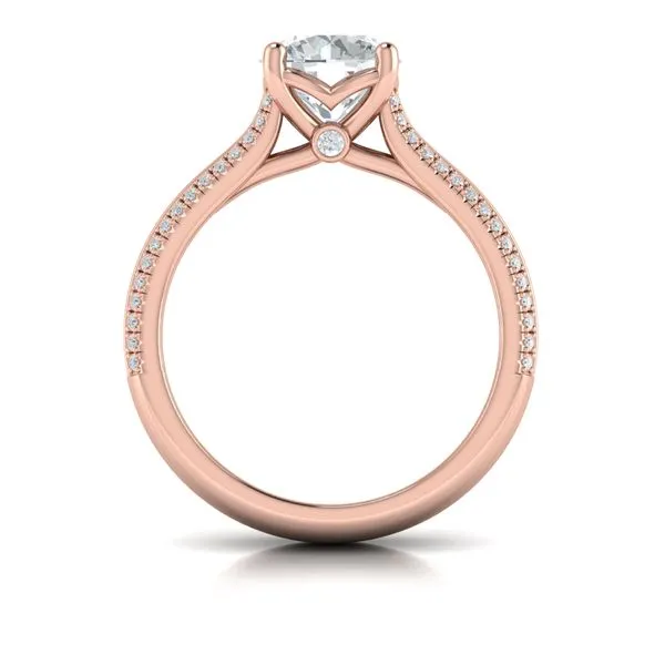 Opulent Cathedral Round Diamond Engagement Ring Image 3 James & Williams Jewelers Berwyn, IL