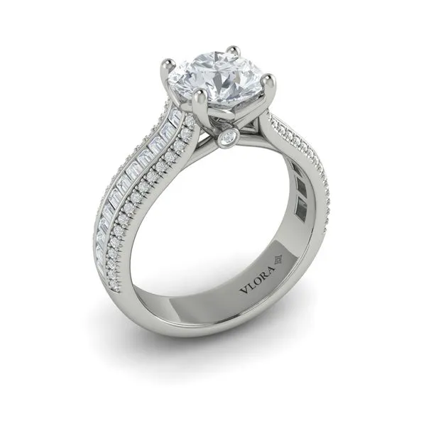 Opulent Cathedral Round Diamond Engagement Ring James & Williams Jewelers Berwyn, IL