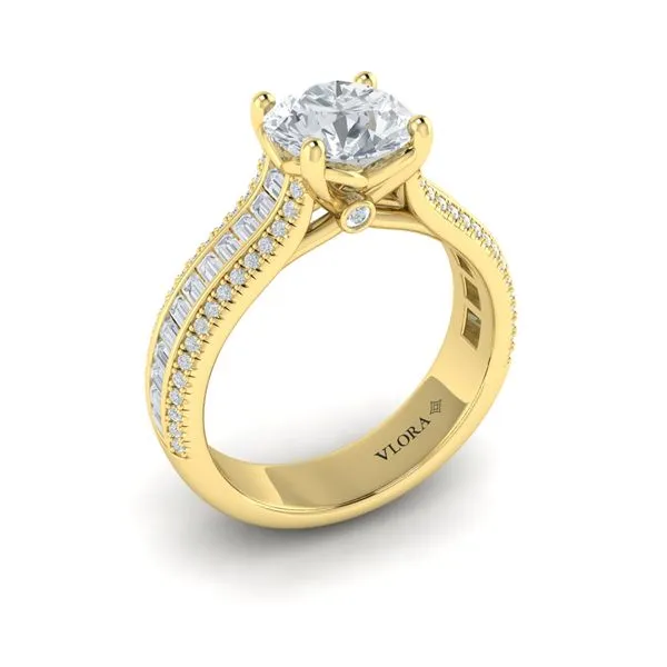 Opulent Cathedral Round Diamond Engagement Ring James & Williams Jewelers Berwyn, IL