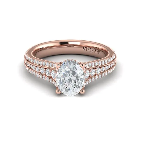 Elegant Oval Modern Vintage Engagement Ring Image 2 James & Williams Jewelers Berwyn, IL