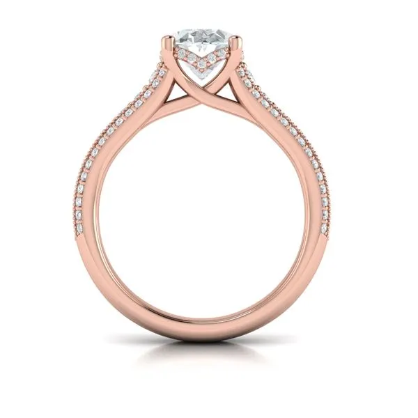 Elegant Oval Modern Vintage Engagement Ring Image 3 James & Williams Jewelers Berwyn, IL