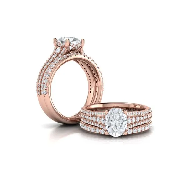 Elegant Oval Modern Vintage Engagement Ring Image 4 James & Williams Jewelers Berwyn, IL