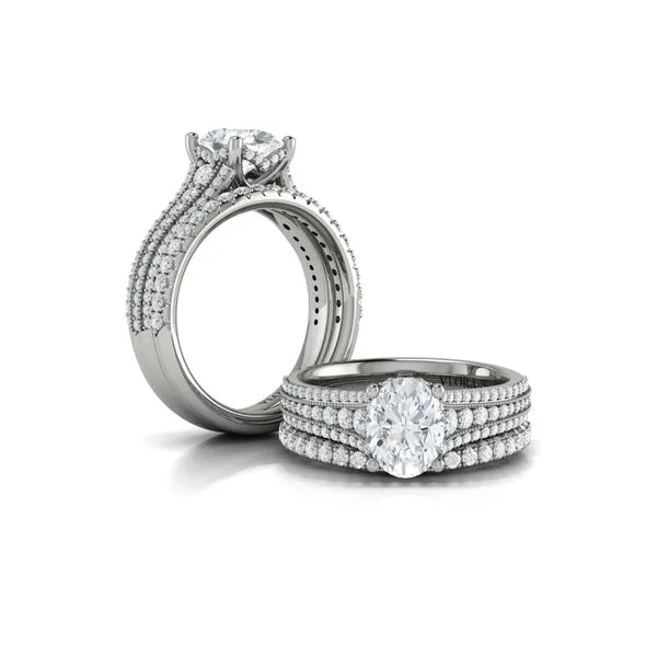 Elegant Oval Modern Vintage Engagement Ring Image 4 James & Williams Jewelers Berwyn, IL