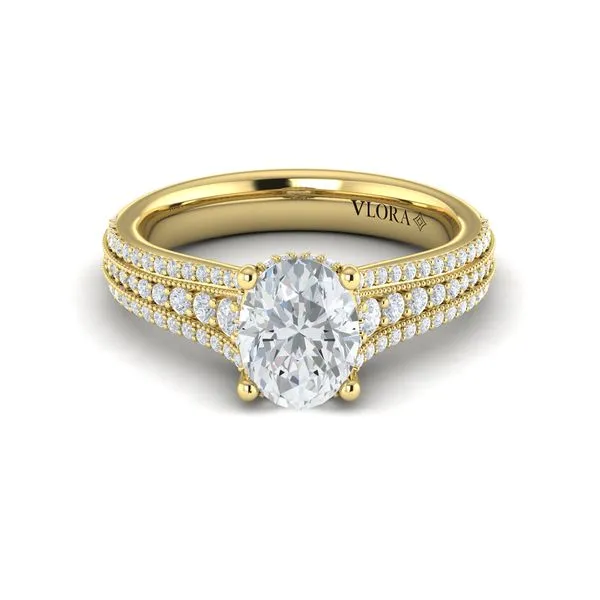 Elegant Oval Modern Vintage Engagement Ring Image 2 James & Williams Jewelers Berwyn, IL