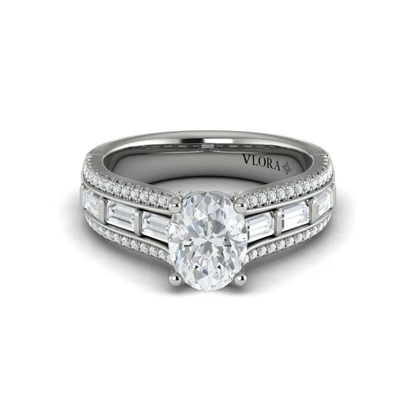 Intricate Oval Engagement Ring Image 2 James & Williams Jewelers Berwyn, IL