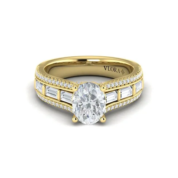 Intricate Oval Engagement Ring Image 2 James & Williams Jewelers Berwyn, IL
