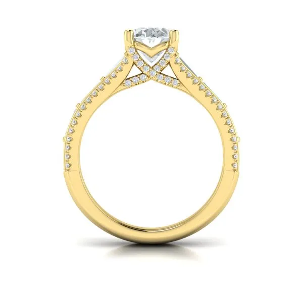 Intricate Oval Engagement Ring Image 3 James & Williams Jewelers Berwyn, IL