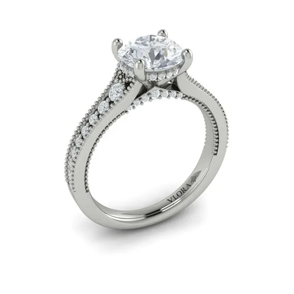 Intricate Hidden Halo Engagement Ring James & Williams Jewelers Berwyn, IL