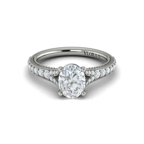 Grace Oval Engagement Ring Image 2 Mitchell's Jewelry Norman, OK