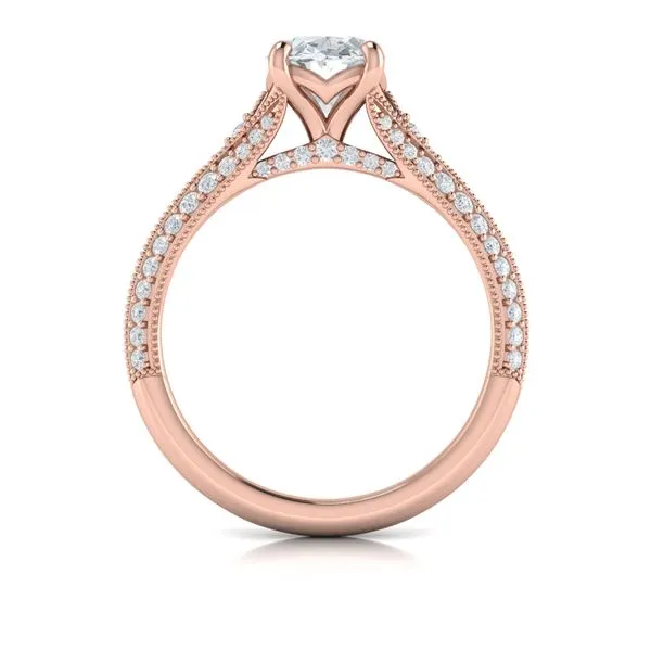 Vintage Splendor Oval Split Shank Engagement Ring Image 3 James & Williams Jewelers Berwyn, IL