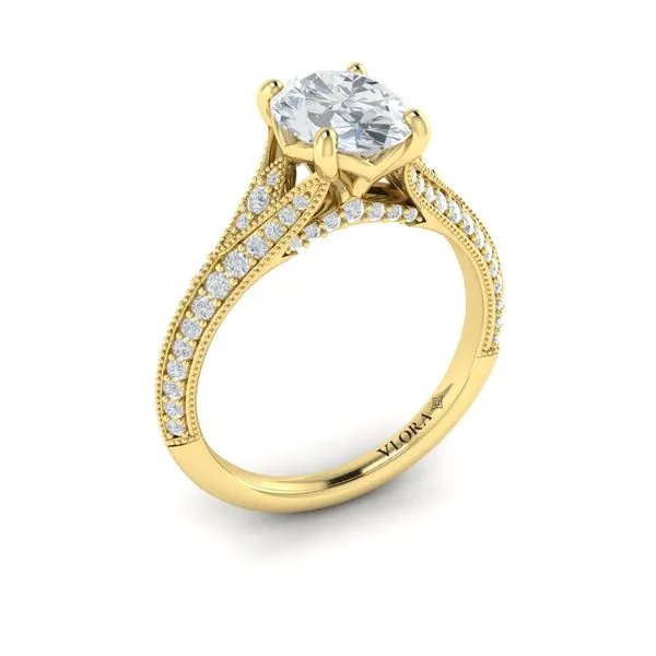 Vintage Splendor Oval Split Shank Engagement Ring James & Williams Jewelers Berwyn, IL