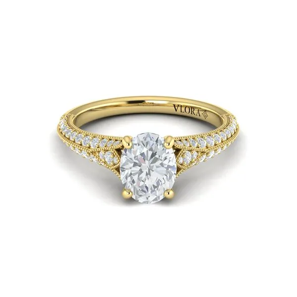 Vintage Splendor Oval Split Shank Engagement Ring Image 2 James & Williams Jewelers Berwyn, IL