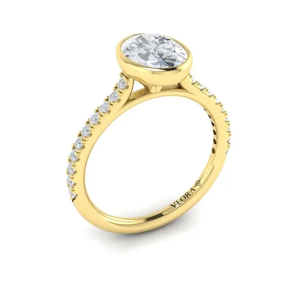 Classic Bezel Set Oval Engagement Ring James & Williams Jewelers Berwyn, IL