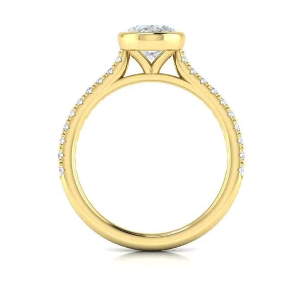 Classic Bezel Set Oval Engagement Ring Image 3 James & Williams Jewelers Berwyn, IL
