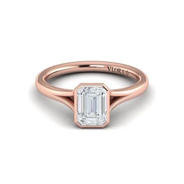 Signature Solitaire Emerald Cut Bezel Engagement Ring Image 2 James & Williams Jewelers Berwyn, IL