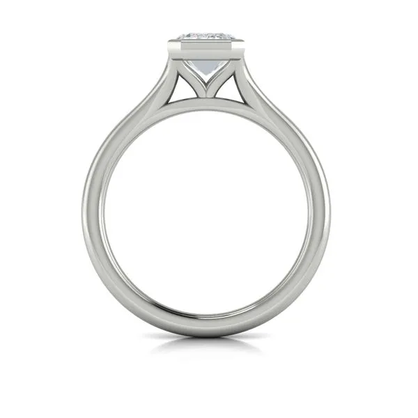 Signature Solitaire Emerald Cut Bezel Engagement Ring Image 3 James & Williams Jewelers Berwyn, IL
