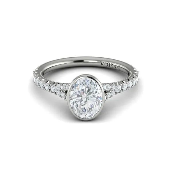 Refined Oval Bezel Engagement Ring Image 2 James & Williams Jewelers Berwyn, IL