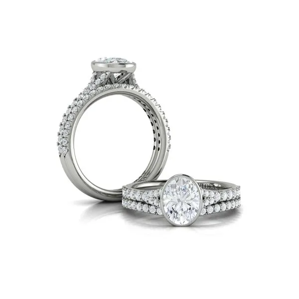 Refined Oval Bezel Engagement Ring Image 4 James & Williams Jewelers Berwyn, IL
