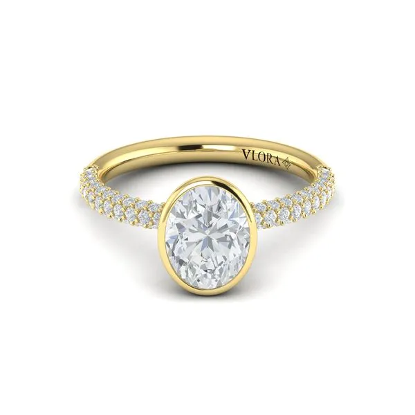 Harmony Oval Bezel Engagement Ring Image 2 James & Williams Jewelers Berwyn, IL