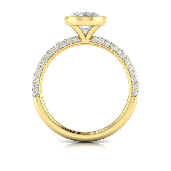 Harmony Oval Bezel Engagement Ring Image 3 James & Williams Jewelers Berwyn, IL