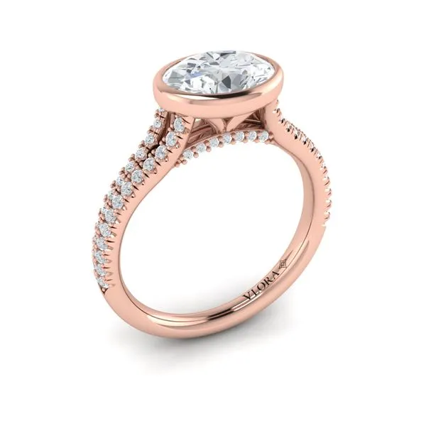 Horizon Oval Bezel Engagement Ring James & Williams Jewelers Berwyn, IL