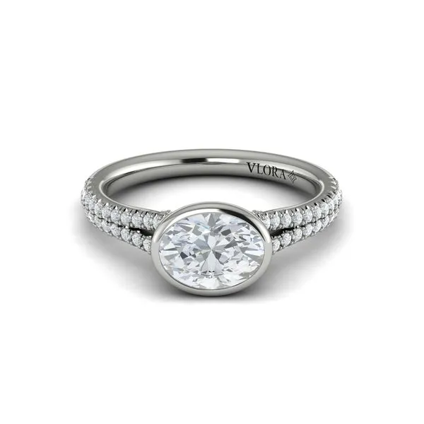 Horizon Oval Bezel Engagement Ring Image 2 Mitchell's Jewelry Norman, OK
