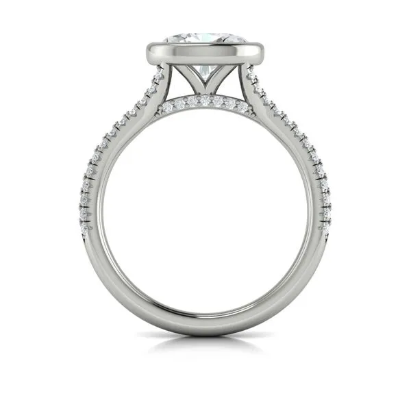 Horizon Oval Bezel Engagement Ring Image 3 James & Williams Jewelers Berwyn, IL