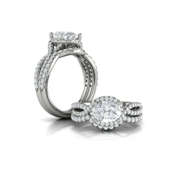 Embrace Halo Oval Engagement Ring Image 4 James & Williams Jewelers Berwyn, IL