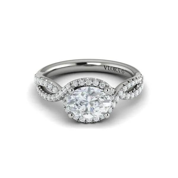 Embrace Halo Oval Engagement Ring Image 2 James & Williams Jewelers Berwyn, IL