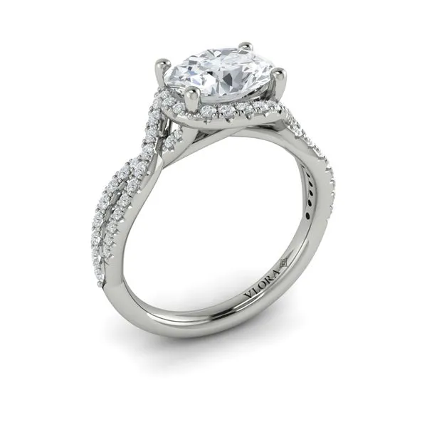 Embrace Halo Oval Engagement Ring James & Williams Jewelers Berwyn, IL