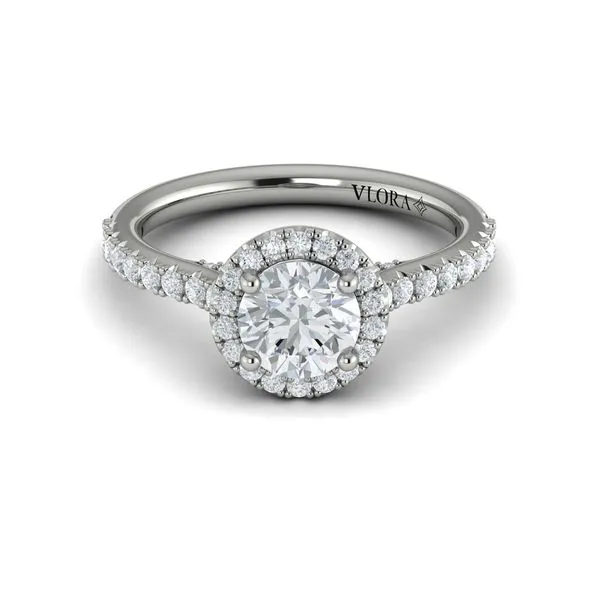Classic Round Halo Engagement Ring Image 2 James & Williams Jewelers Berwyn, IL