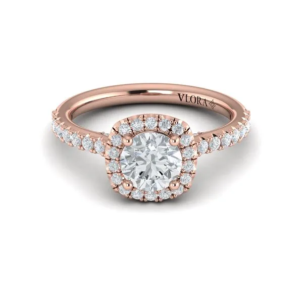 Timeless Euro Halo Round Engagement Ring Image 2 James & Williams Jewelers Berwyn, IL
