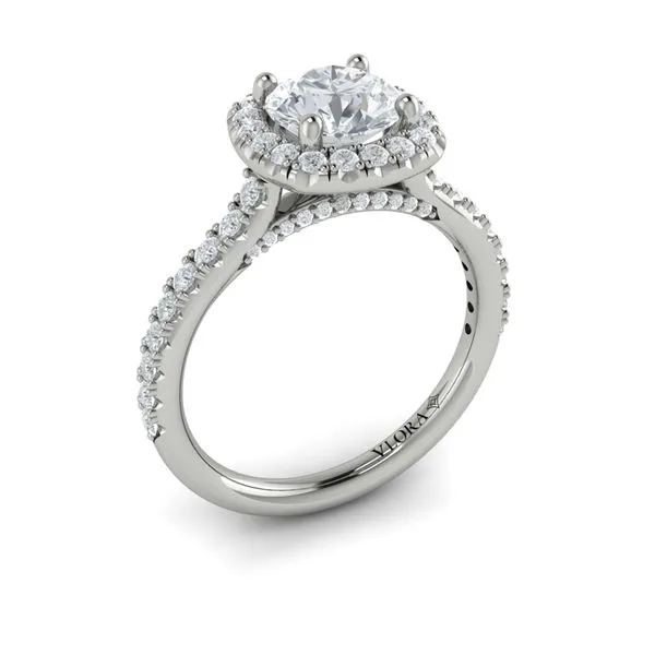 Timeless Euro Halo Round Engagement Ring James & Williams Jewelers Berwyn, IL