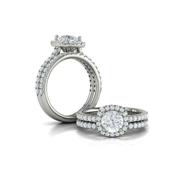 Timeless Euro Halo Round Engagement Ring Image 4 Mitchell's Jewelry Norman, OK