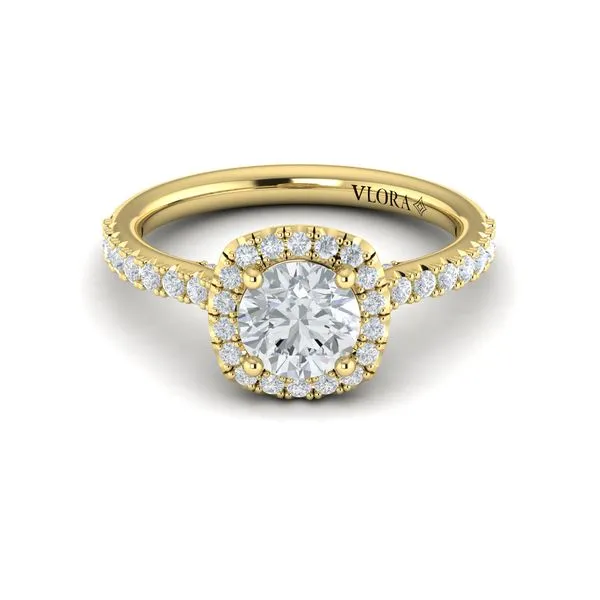 Timeless Euro Halo Round Engagement Ring Image 2 James & Williams Jewelers Berwyn, IL