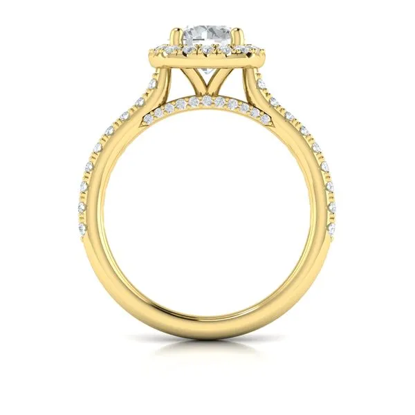 Timeless Euro Halo Round Engagement Ring Image 3 James & Williams Jewelers Berwyn, IL