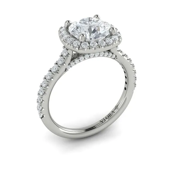 Timeless Euro Halo Round Engagement Ring James & Williams Jewelers Berwyn, IL