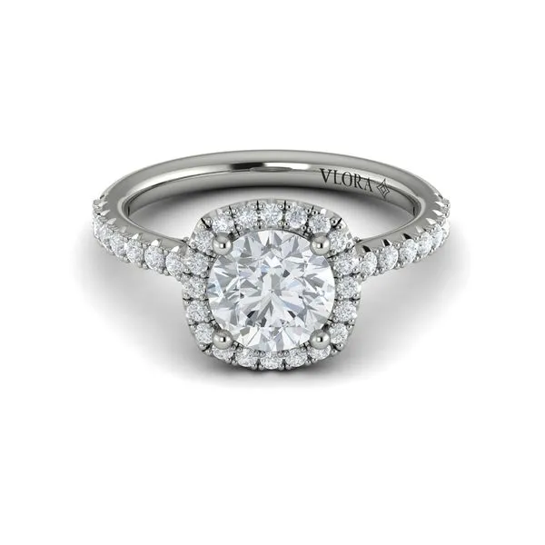Timeless Euro Halo Round Engagement Ring Image 2 James & Williams Jewelers Berwyn, IL