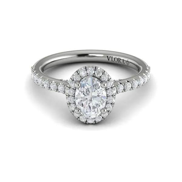 Timeless Oval Halo Engagement Ring Image 2 James & Williams Jewelers Berwyn, IL