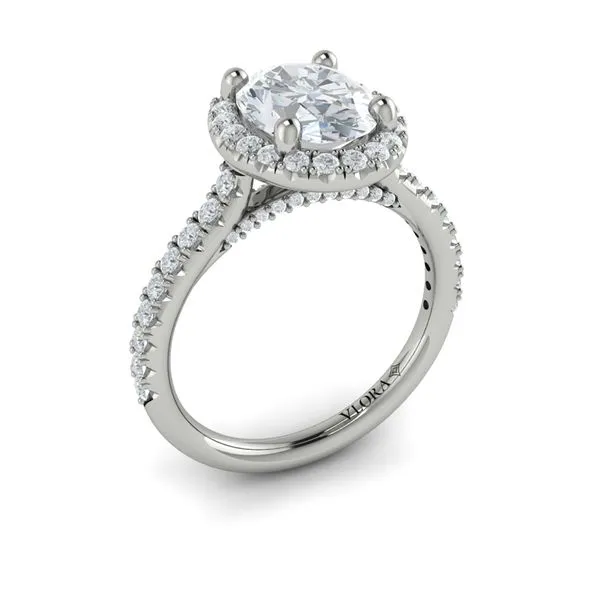 Timeless Oval Halo Engagement Ring James & Williams Jewelers Berwyn, IL