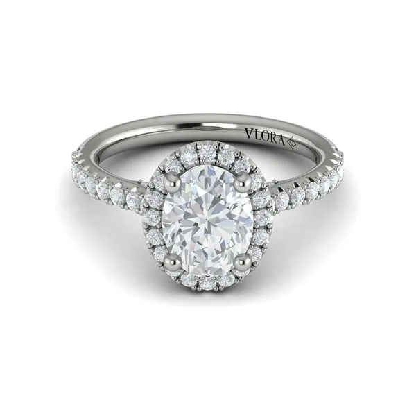 Timeless Oval Halo Engagement Ring Image 2 James & Williams Jewelers Berwyn, IL