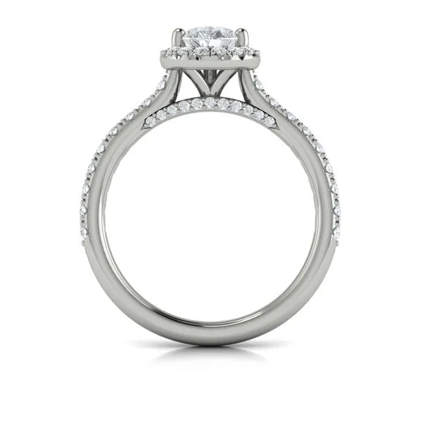 Pretty Pear Halo Engagement Ring Image 3 James & Williams Jewelers Berwyn, IL