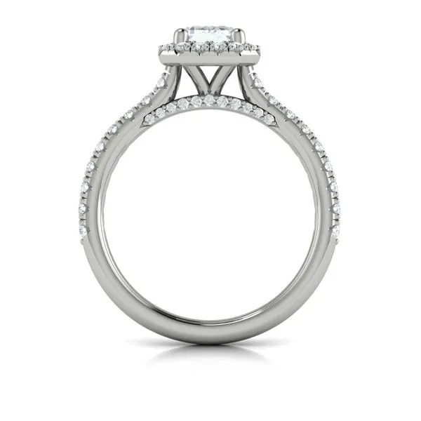 Timeless Halo Emerald Cut Engagement Ring Image 3 James & Williams Jewelers Berwyn, IL