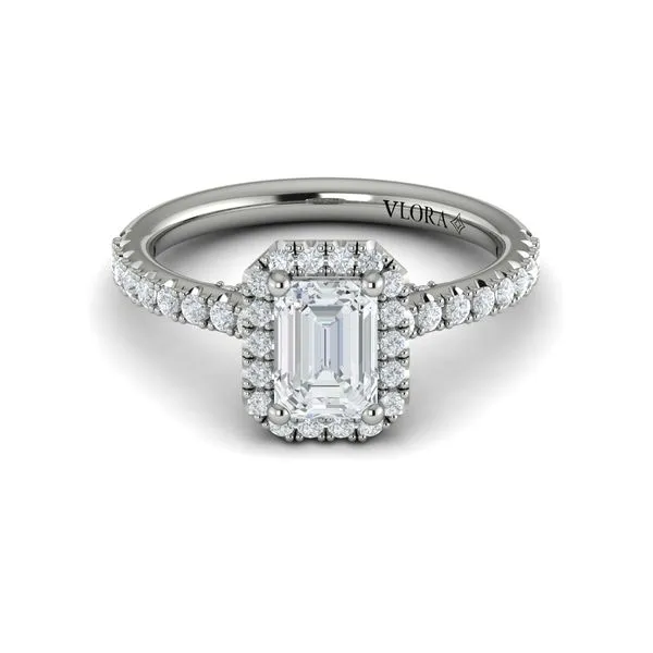 Timeless Halo Emerald Cut Engagement Ring Image 2 James & Williams Jewelers Berwyn, IL