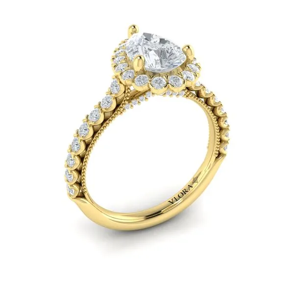 Timeless Pear Halo Engagement Ring James & Williams Jewelers Berwyn, IL